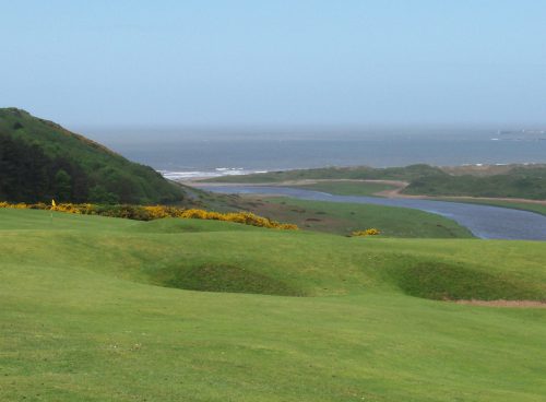 Views over the bay at Southerndown Golf Club Golf Course, Bridgend, Wales. Golf Planet Holidays