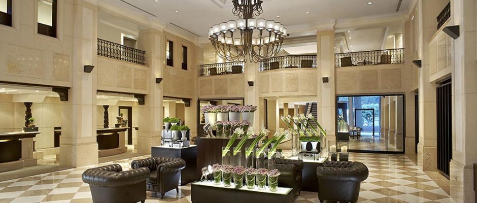 The reception area at Penha Longa Resort, near Lisbon, Portugal