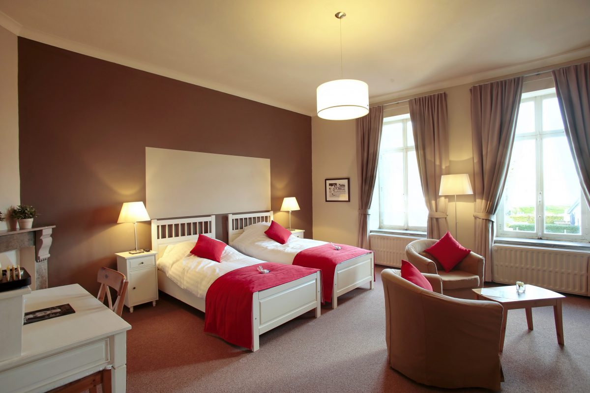A twin room at Pierpont Golf Hotel, near Waterloo, Belgium