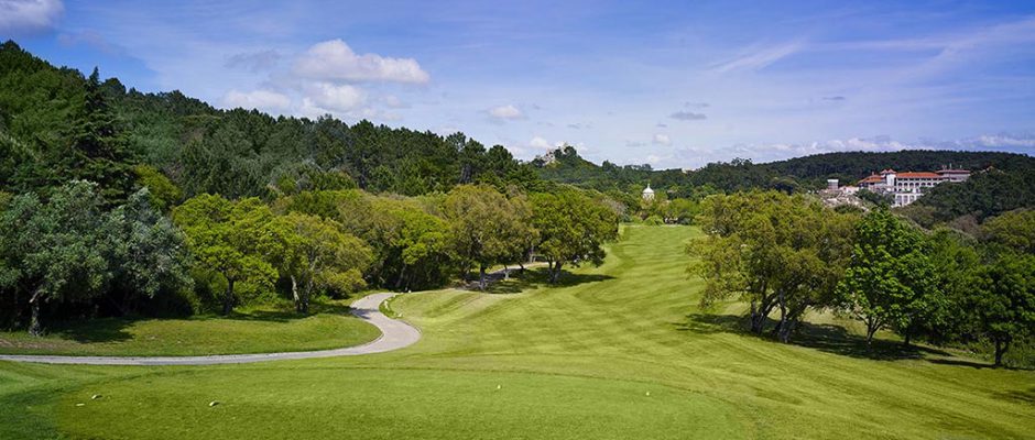 On the tee at Penha Longa Golf Club, near Lisbon, Portugal