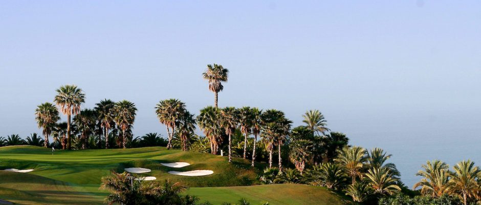 Up the hill to the green at ABAMA golf course, Tenerife