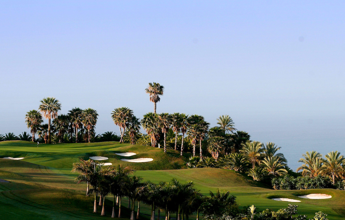 Up the hill to the green at ABAMA golf course, Tenerife