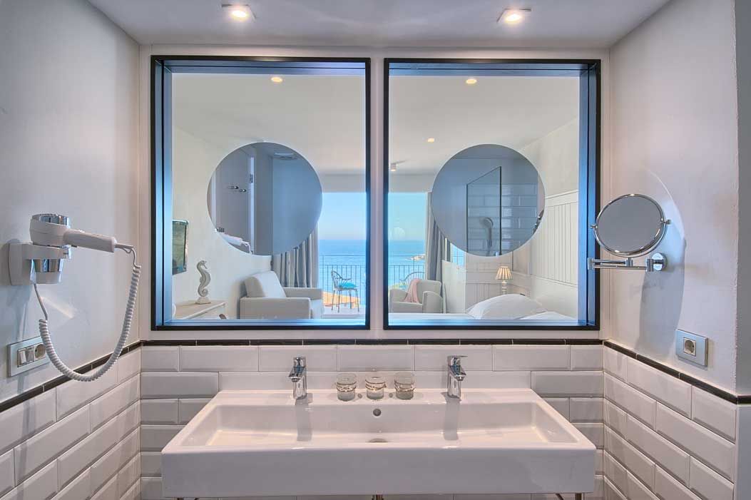 A bathroom at Aigua Blava hotel, Costa Brava, Spain