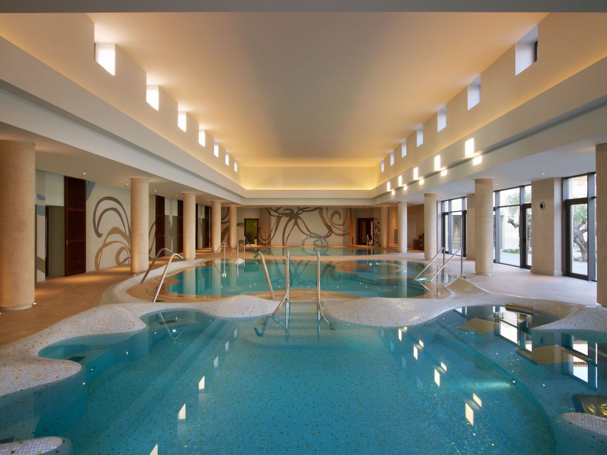 The spa pool at Costa Navarino Resort, Greece