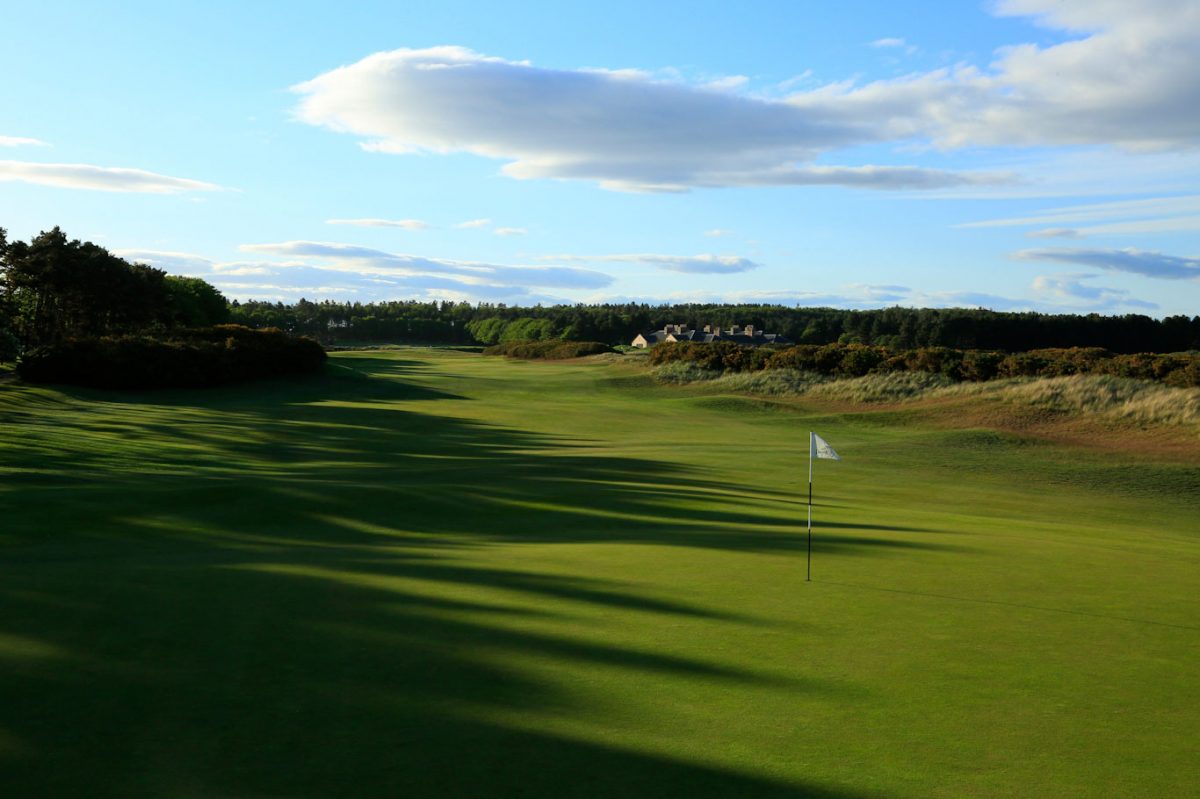 On the golf course at Archerfield Golf Club, East Lothian, Scotland