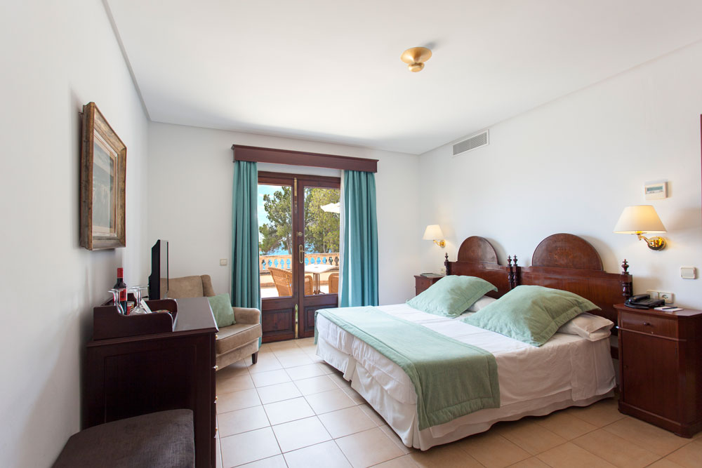 Seaview bedroom at Hotel Bendinat, Palma, Mallorca