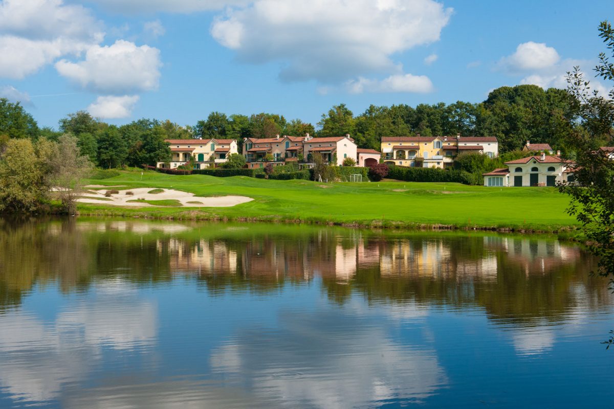 Over the water at Circolo Golf Bogogno Club, Northern Italy