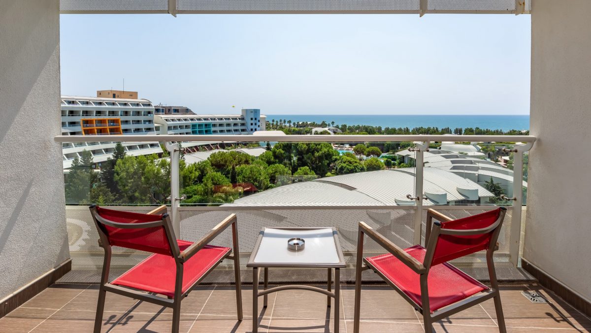 A balcony partial seaview from Cornelia Diamond Golf Resort, Belek, Turkey