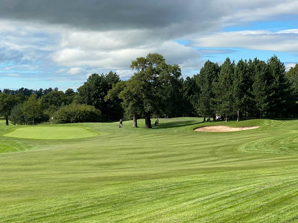 A green on the Nicklaus course at Carden Park Hotel, Cheshire