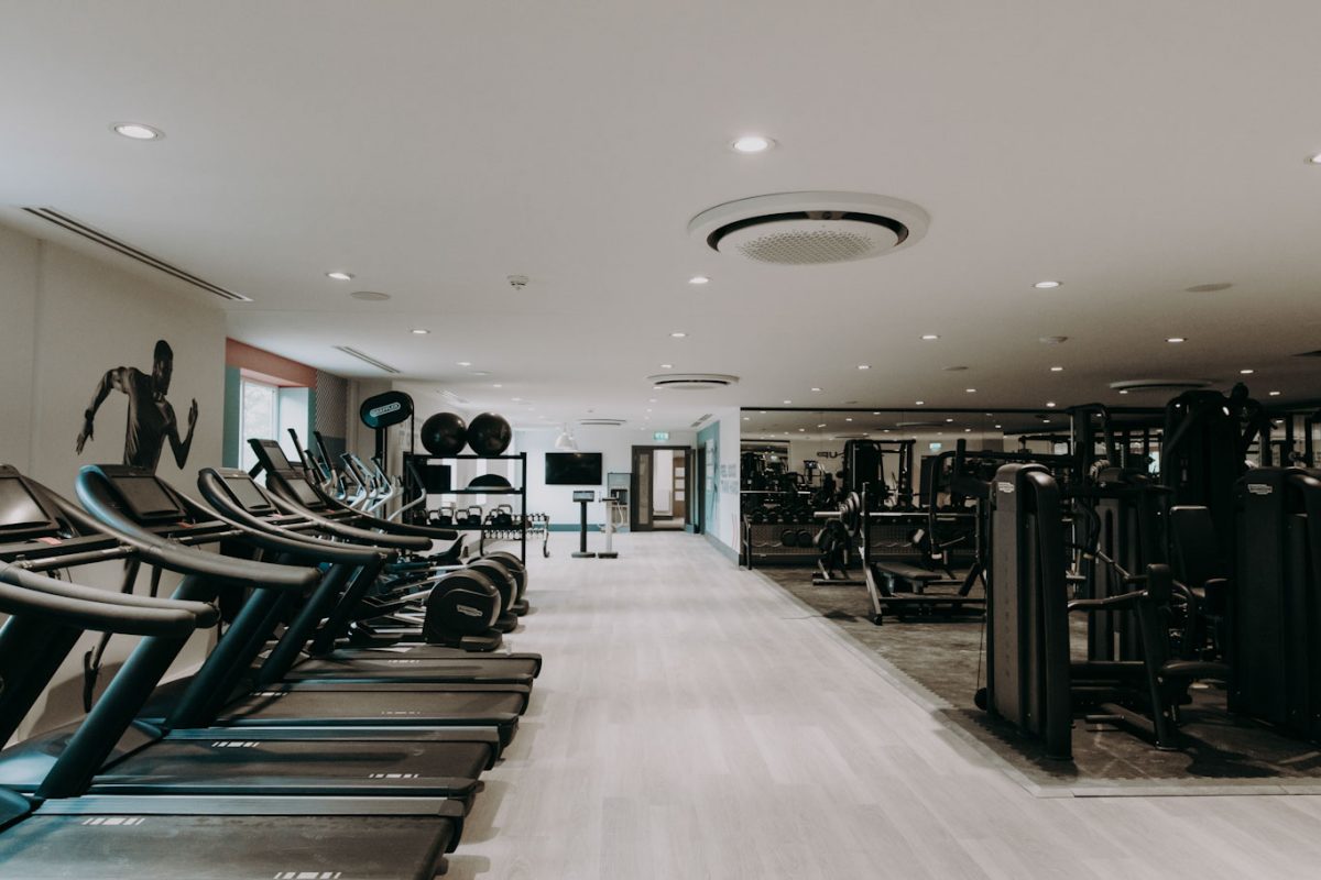 The gym at Carden Park Hotel, Cheshire, England