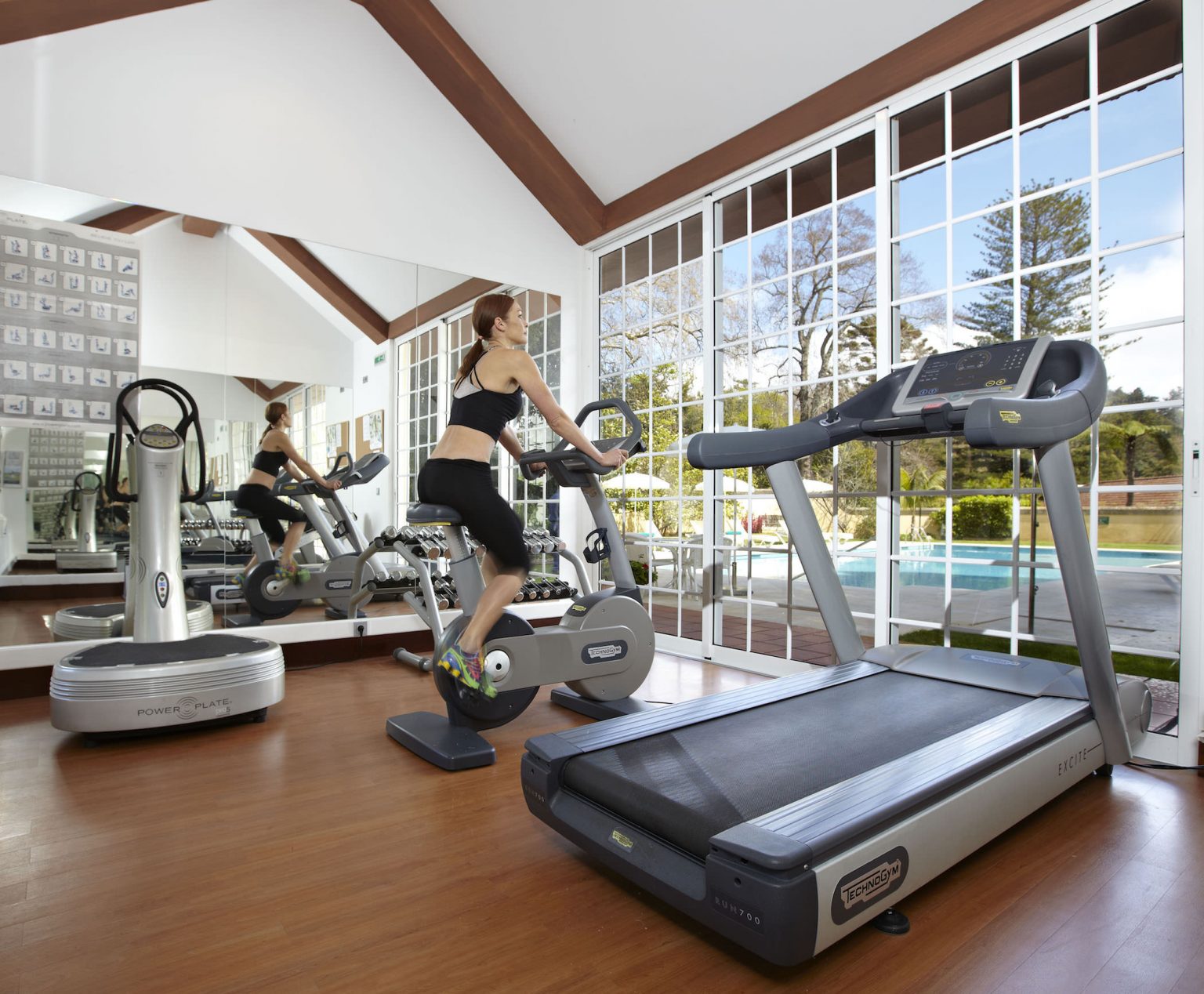 The gym at Casa Velha do Palheiro, Funchal, Madeira
