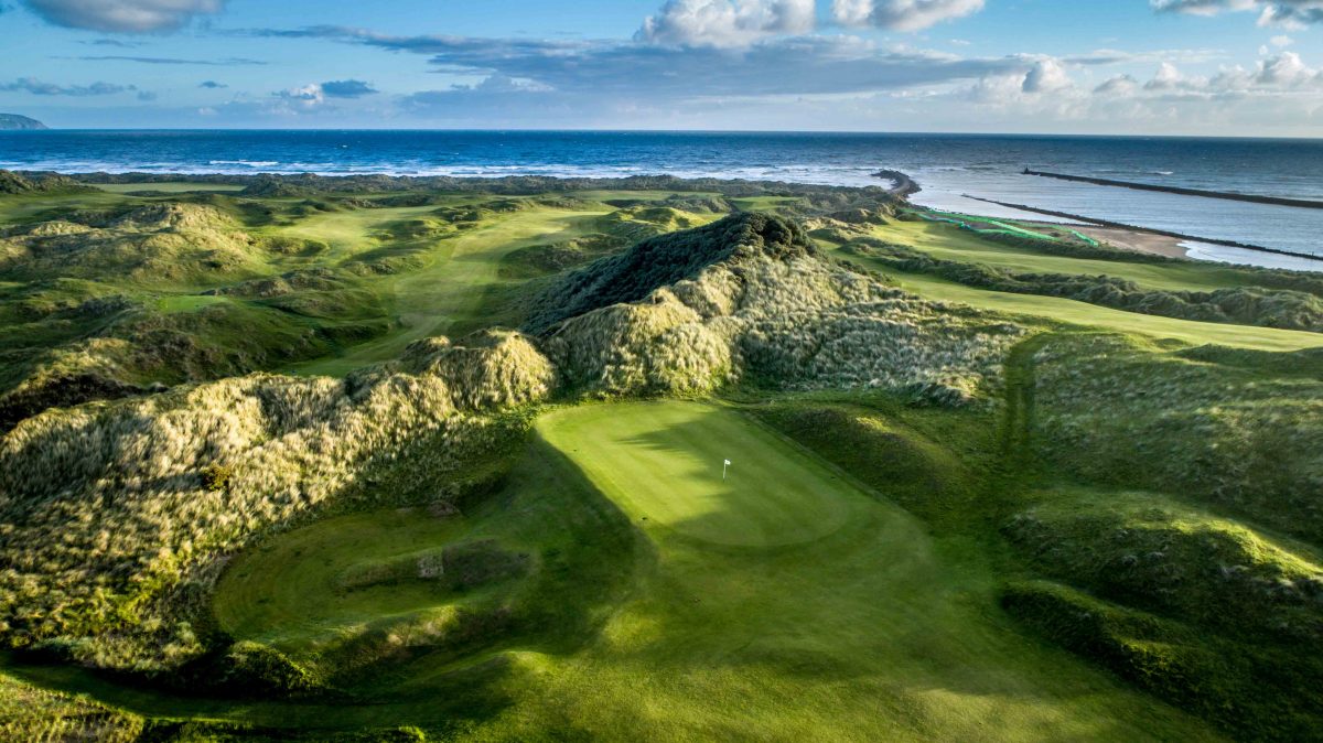 Immaculate green at Castlerock Golf Club, County Londonderry