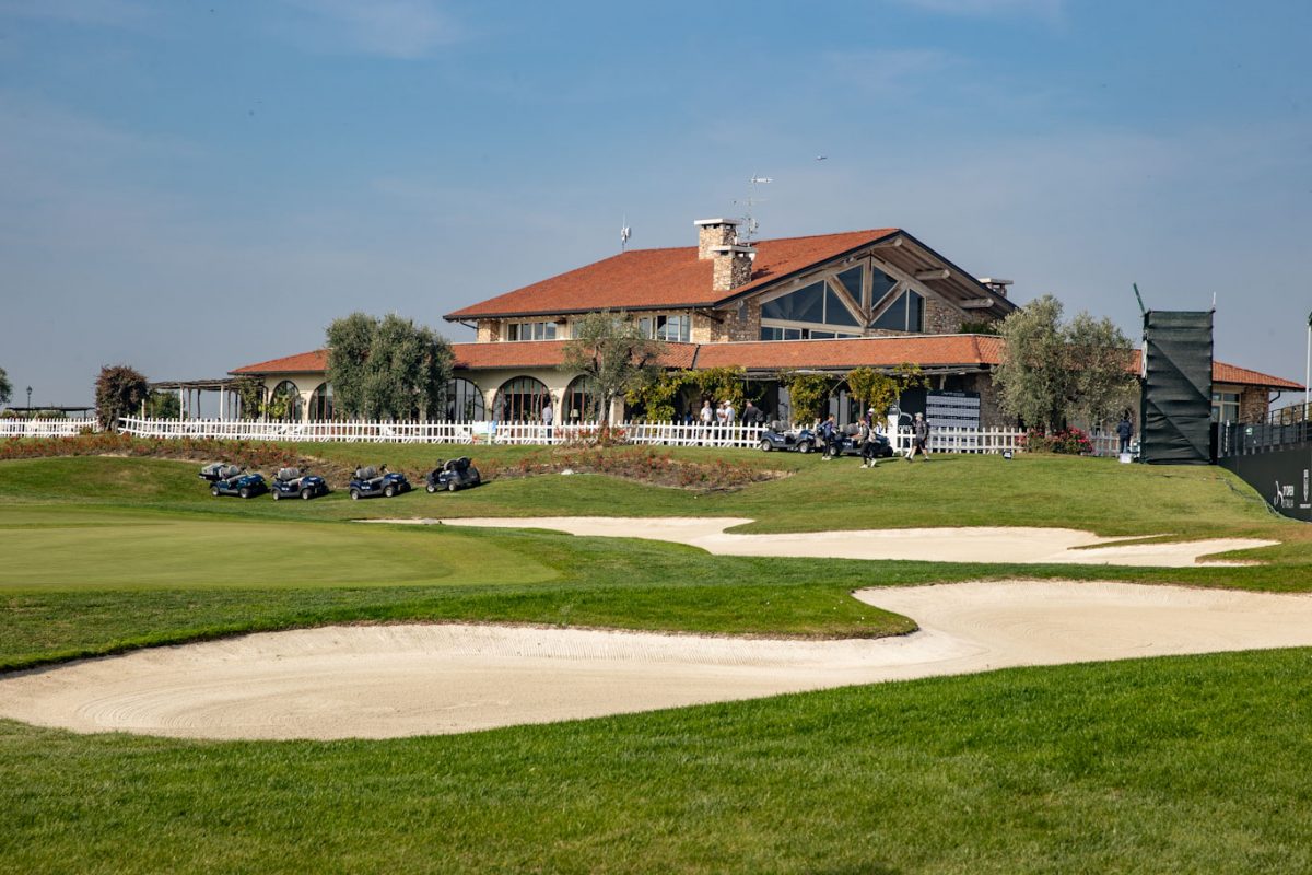 The clubhouse at Chervo Golf Spa and Resort, Pozzolengo, Italy