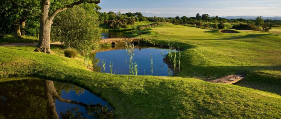 Water on the Cheshire course at Carden Park Hotel, Cheshire, England