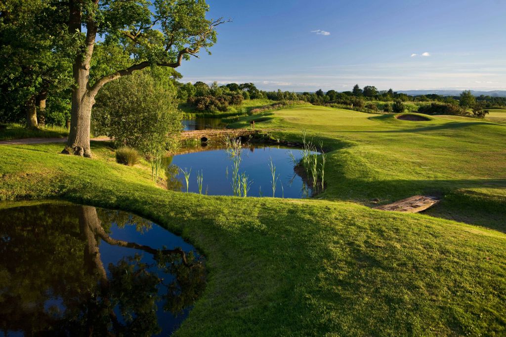 Water on the Cheshire course at Carden Park Hotel, Cheshire, England