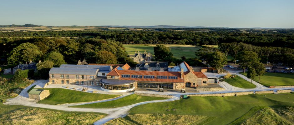 An aerial view of Craigielaw Golf Club, East Lothian, Scotland