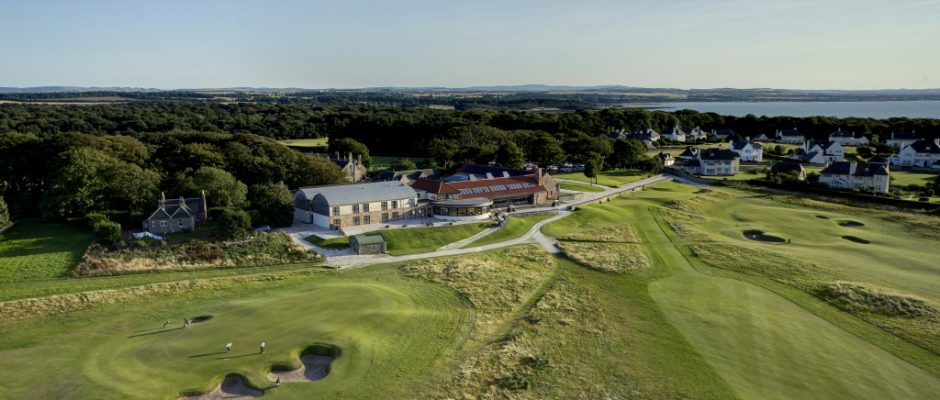 The 18th green at Craigielaw Golf Club, East Lothian, Scotland