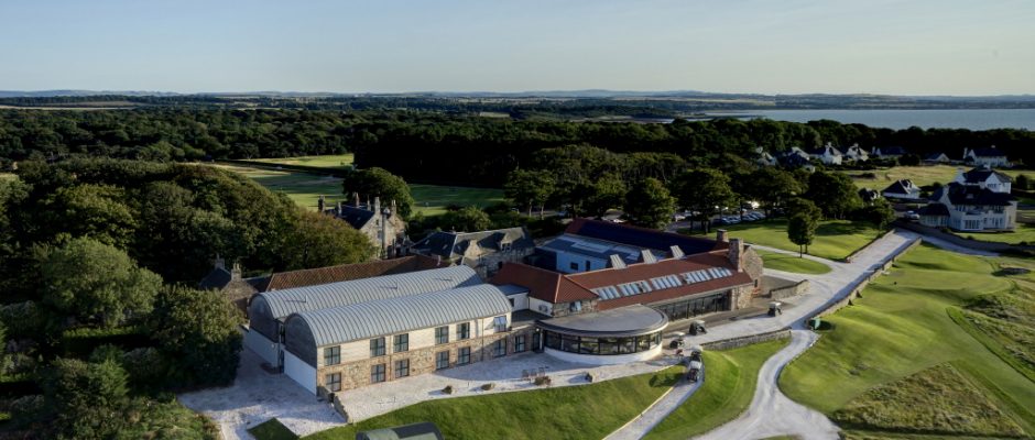Bird's eye view of Craigielaw Golf Club, East Lothian, Scotland