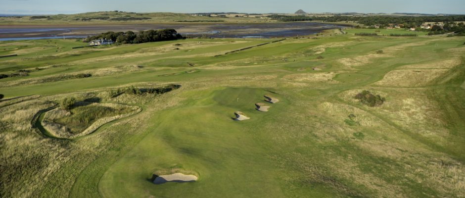 Low tide by Craigielaw Golf Club, East Lothian, Scotland