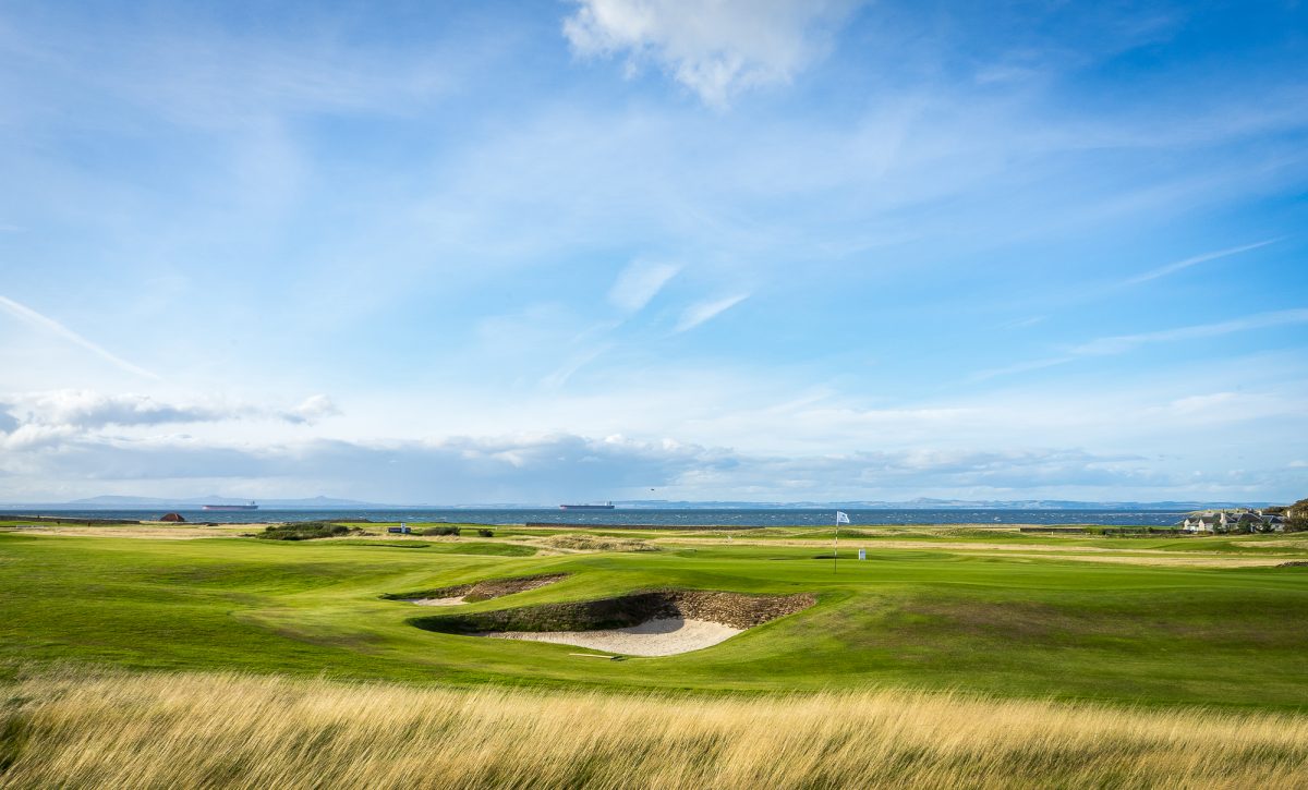 Stunning outlook at Craigielaw Golf Club, East Lothian, Scotland