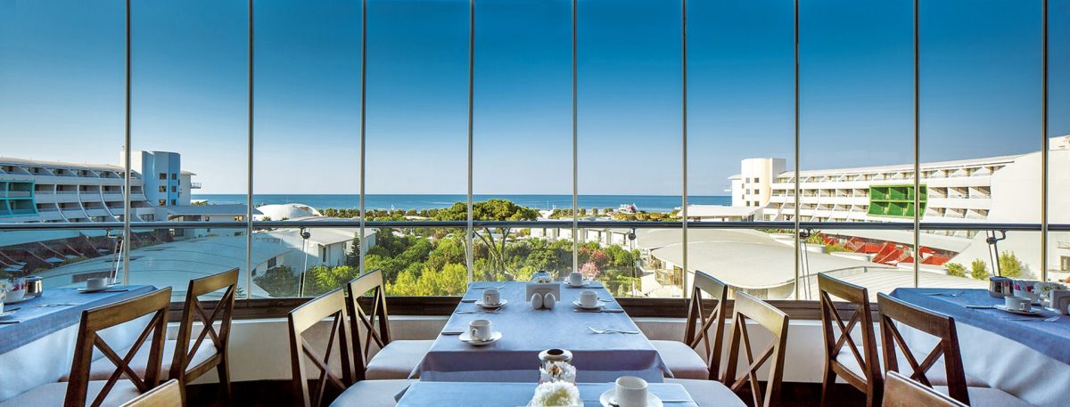 The main restaurant at Cornelia Diamond Hotel Golf and Spa, Belek, Turkey