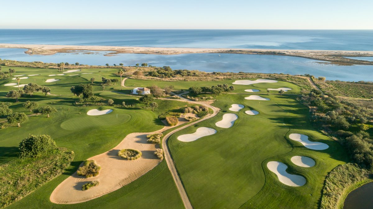 There are lots of bunkers on the Quinta da Ria golf course, near Tavira, Algarve, Portugal