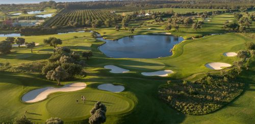 The first and 16th hole at Quinta de Cima golf course, Eastern Algarve