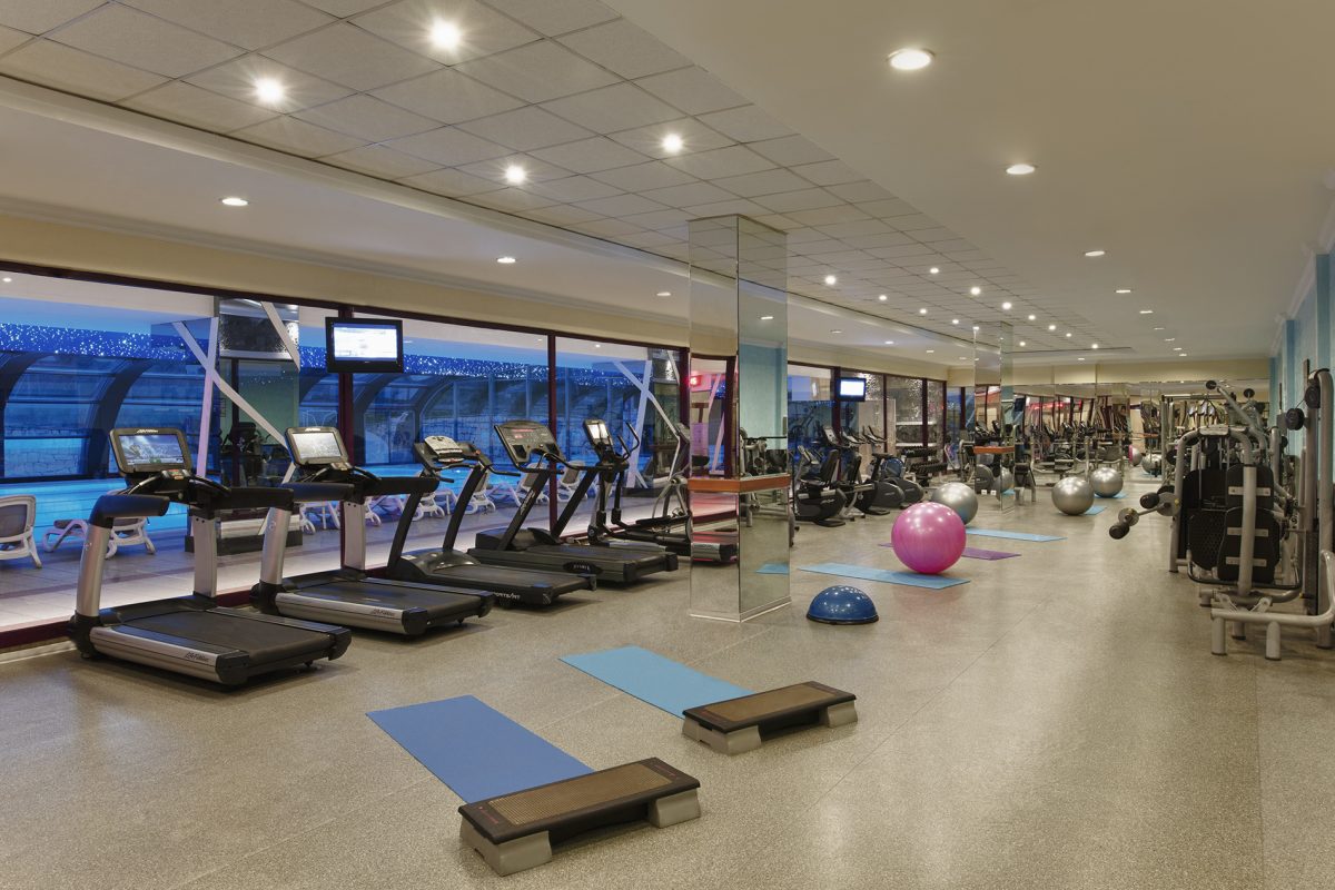 The fitness centre at Sirene Belek Hotel, Turkey
