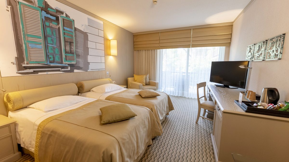 Large bedroom at Gloria Golf Resort, Belek, Turkey