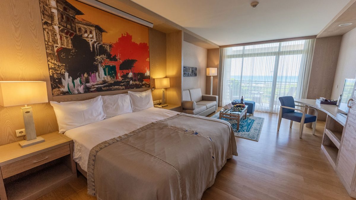 A large double room at Gloria Serenity Hotel, Belek, Turkey