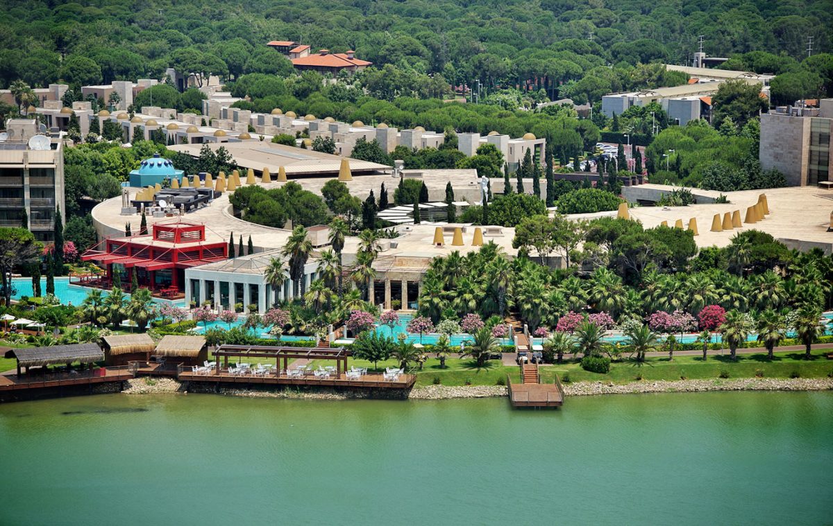 Aerial view of Gloria Serenity Hotel, Belek, Turkey
