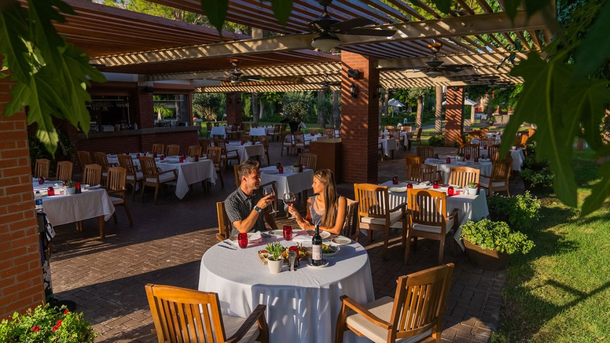 Dining at Gloria Serenity Hotel, Belek, Turkey