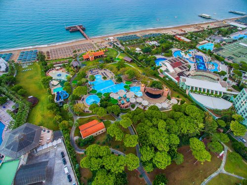 Aerial view of Gloria Verde Hotel, Belek, Turkey