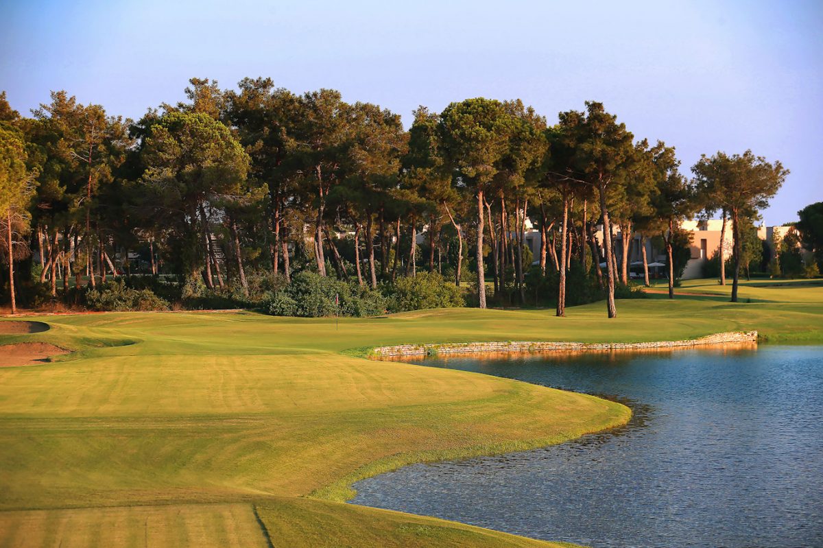 The seventh hole at Gloria Old Golf Course, Belek, Turkey