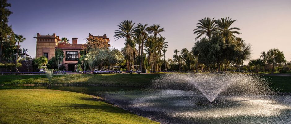 The clubhouse at Amelkis Golf Club, Marrakech, Morocco