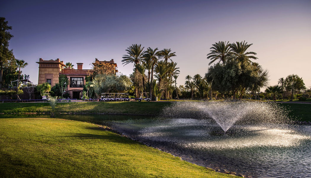 The clubhouse at Amelkis Golf Club, Marrakech, Morocco