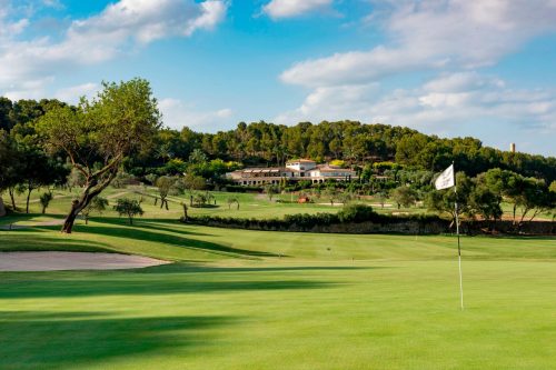 View over several holes at Son Muntaner Golf Course, Son Vida, Mallorca