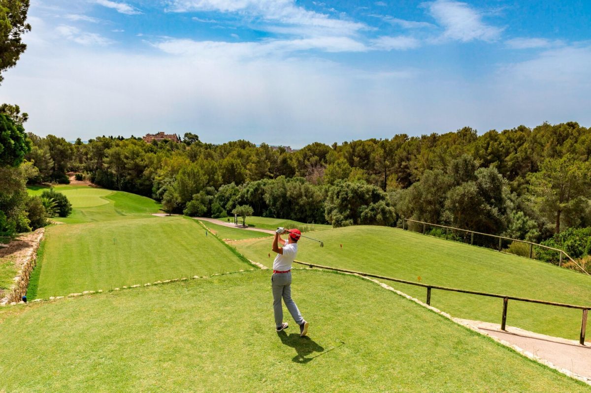 Elevated tees feature at Son Muntaner Golf Club, Son Vida, Mallorca