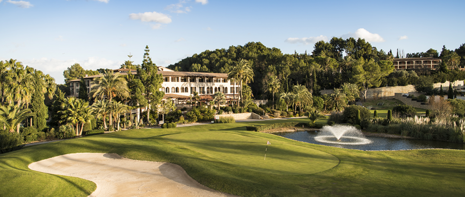 The 18th green on Son Vida Golf course, Mallorca