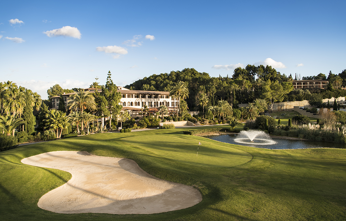 The 18th green on Son Vida Golf course, Mallorca
