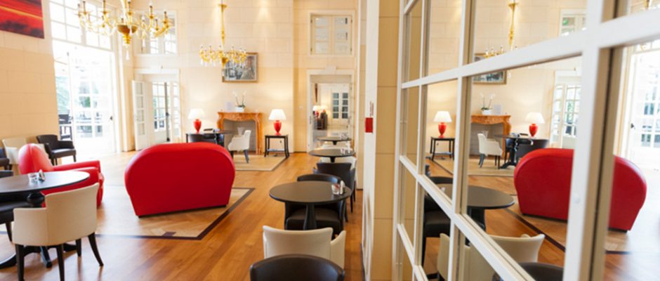 The bar at Grand Hotel Bristol, Stresa, Italy