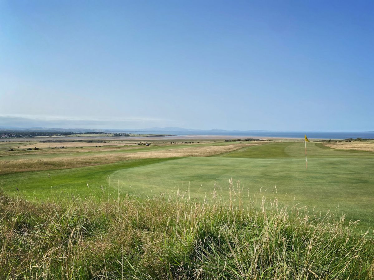 View from the rough at Gullane Golf Club, East Lothian, Scotland