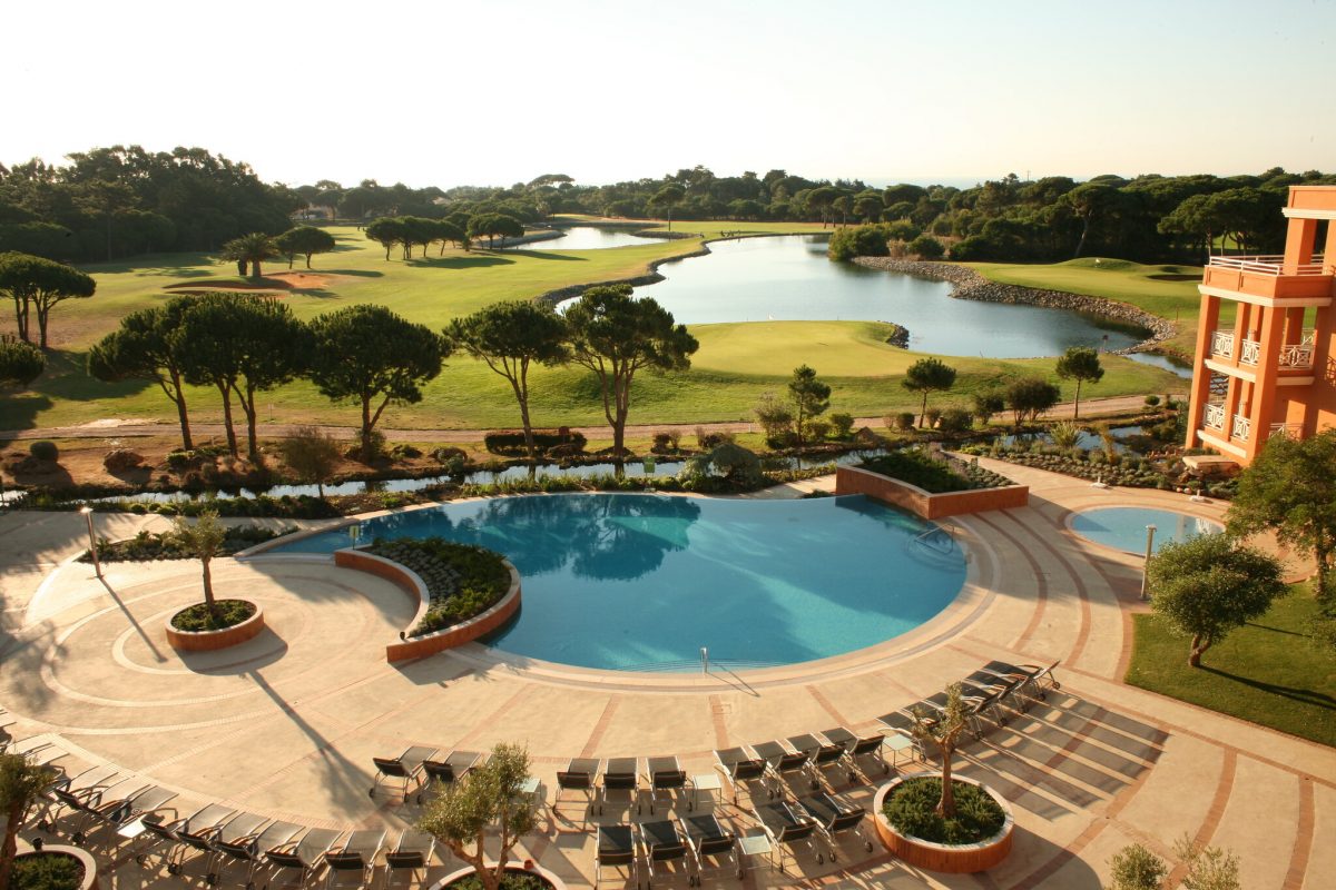 The elegant swimming pool at Onyria Quinta da Marinha Resort, Cascais, Portugal