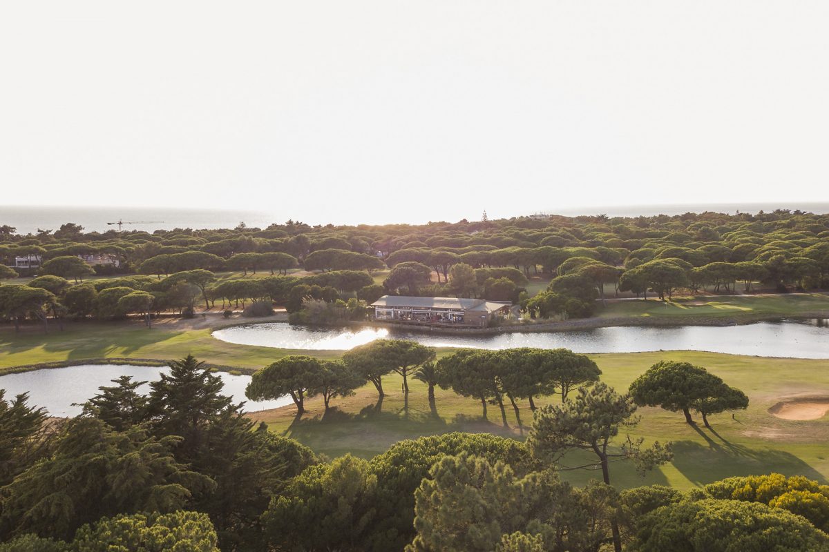 Overlooking the golf course and clubhouse at Onyria Quinta da Marinha Resort, Cascais, Portugal