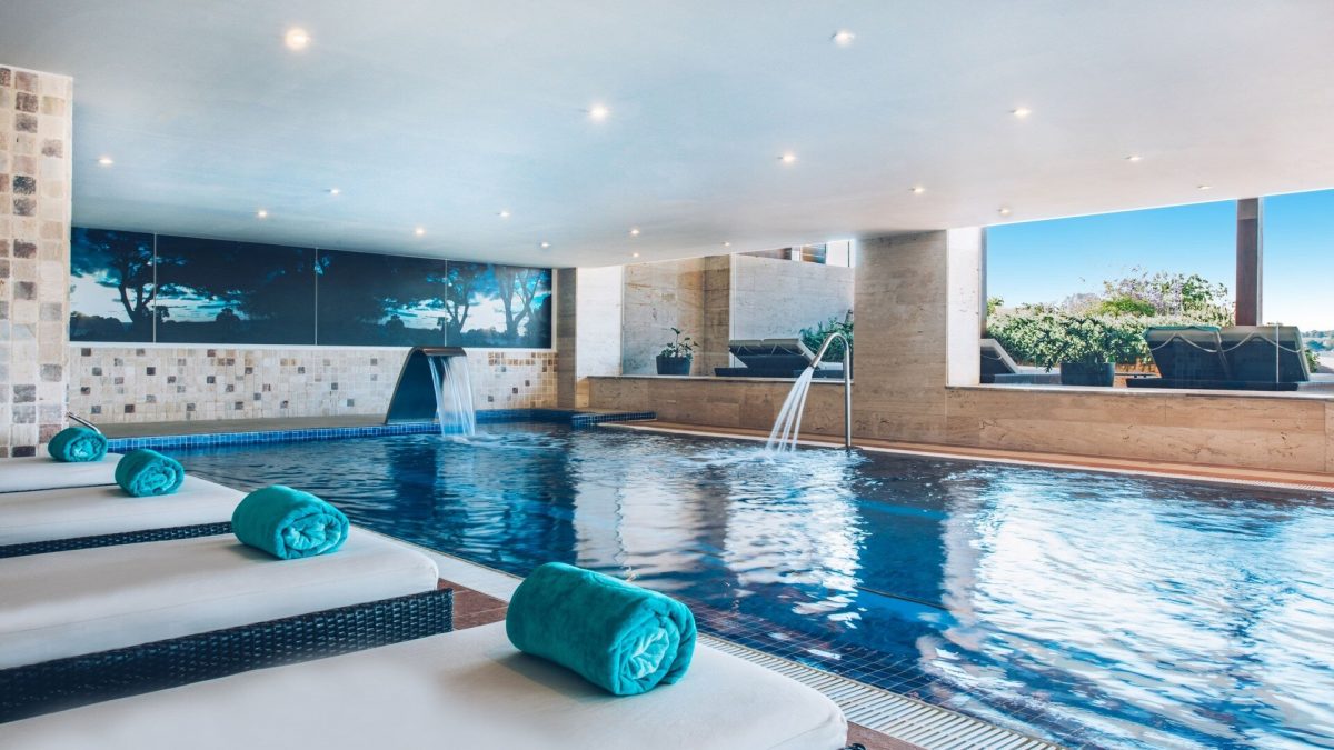 The indoor spa pool at Iberostar Suite Hotel Jardin del Sol, Santa Ponsa, Mallorca