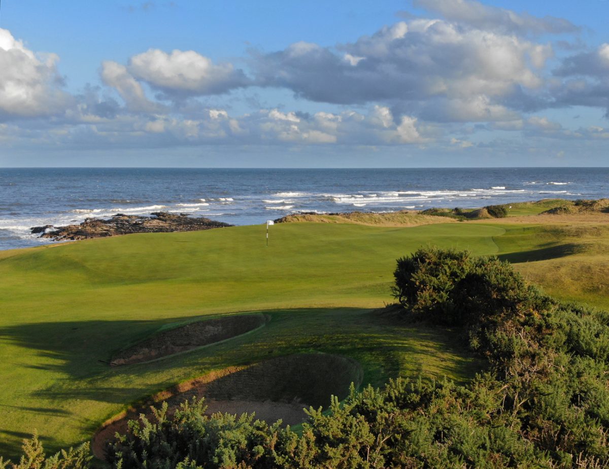 Out to sea at Kingsbarns Golf Links, St Andrews, Scotland. Golf Planet Holidays
