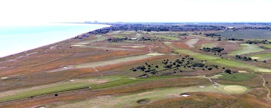 Aerial view of Littlestone Golf Course, Kent