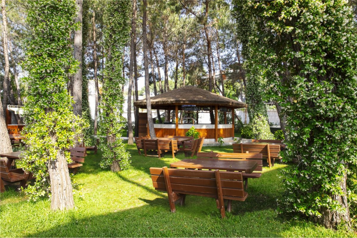 The beer garden at Maxx Royal Belek Golf Resort, Turkey