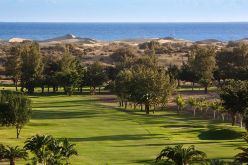 Immaculate fairways at Maspalomas Golf Club, Gran Canaria, Canary Islands