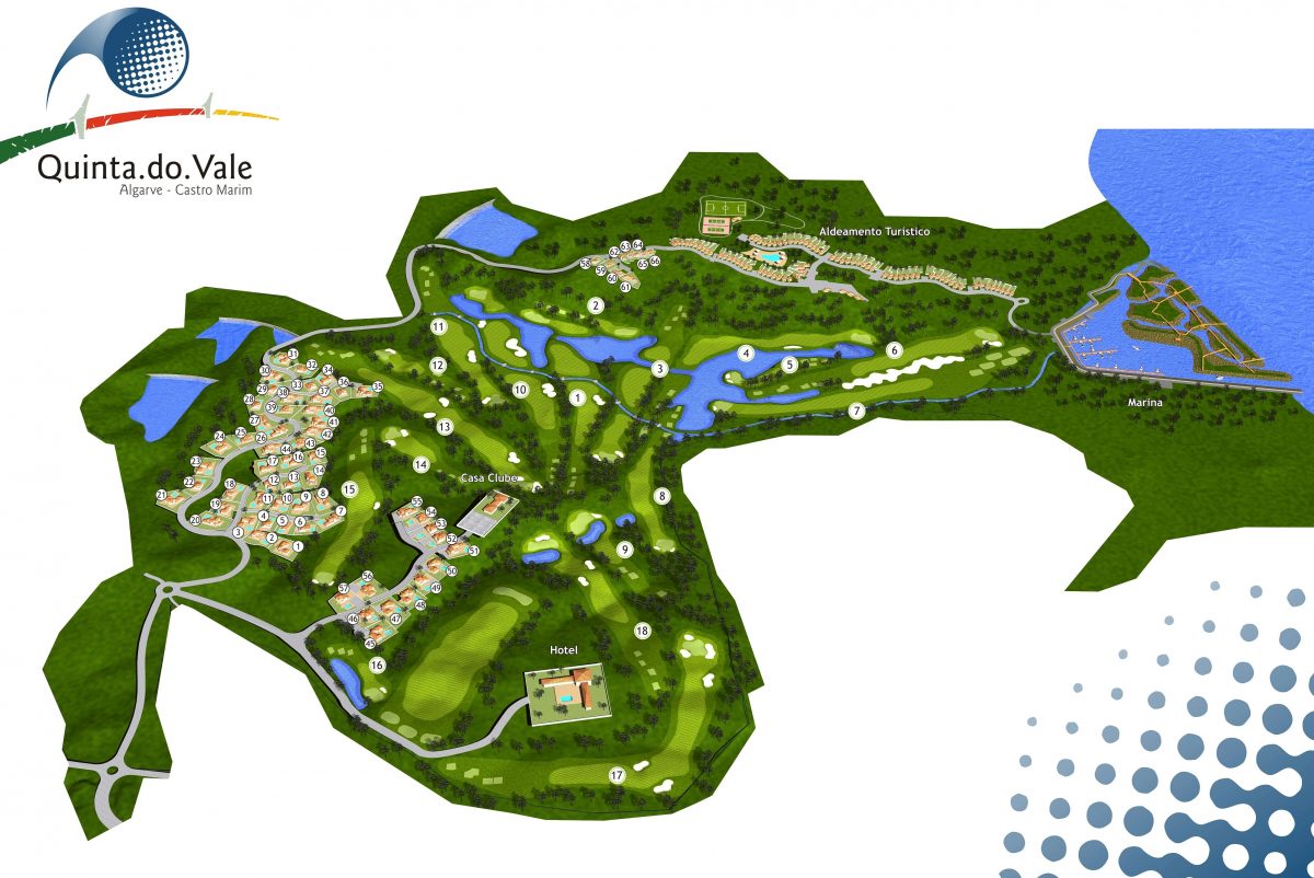 Masterplan of Quinta do Vale golf course, Eastern Algarve, Portugal